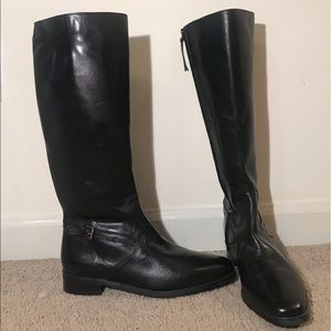 Ralph Lauren black leather riding boot